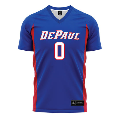 DePaul - NCAA Women's Soccer : Savannah Mittelstaedt - Blue Soccer Jersey-0