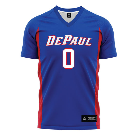 DePaul - NCAA Women's Soccer : Savannah Mittelstaedt - Blue Soccer Jersey-0