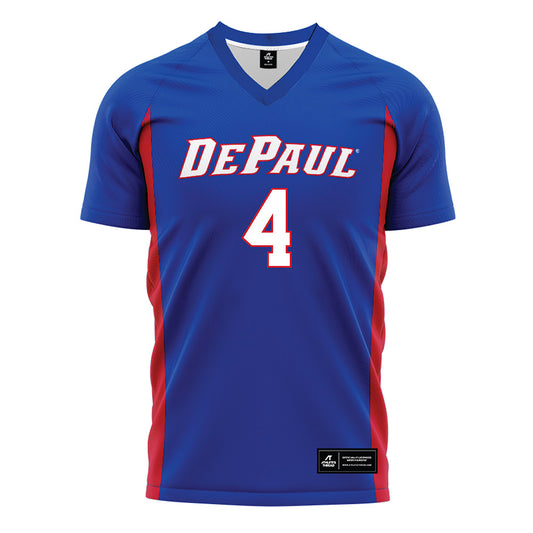 DePaul - NCAA Women's Soccer : Riley Vinson - Blue Soccer Jersey-0
