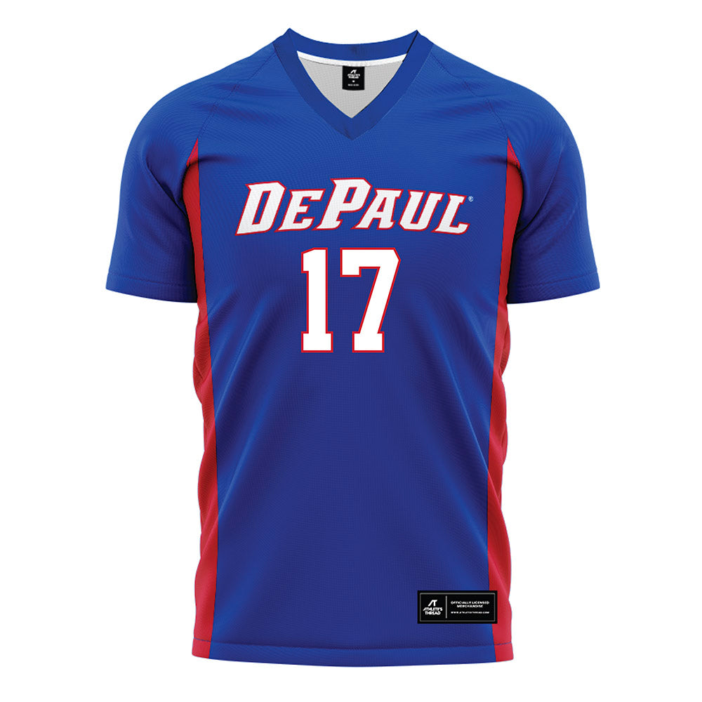 DePaul - NCAA Women's Soccer : Keira Taylor - Blue Soccer Jersey-0