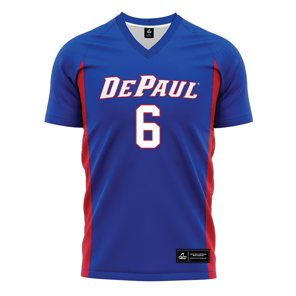 DePaul - NCAA Women's Soccer : Dory Latenser - Blue Soccer Jersey-0