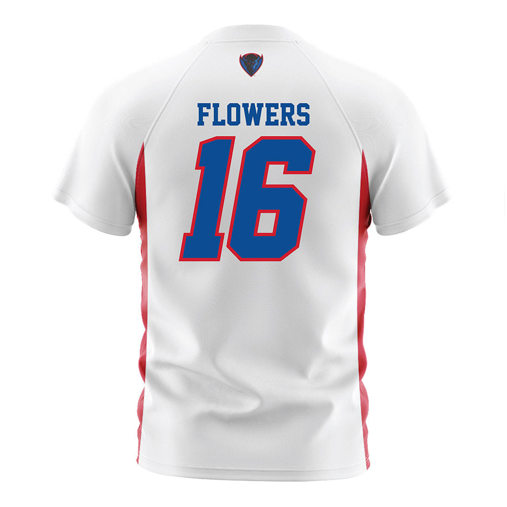DePaul - NCAA Men's Soccer : Tyler Flowers - White Soccer Jersey-1