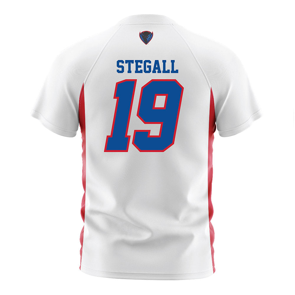 DePaul - NCAA Men's Soccer : Chase Stegall - White Soccer Jersey-1