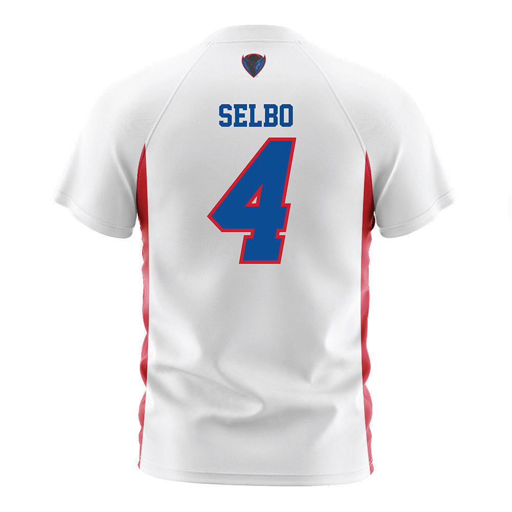 DePaul - NCAA Men's Soccer : Ronan Selbo - White Soccer Jersey-1