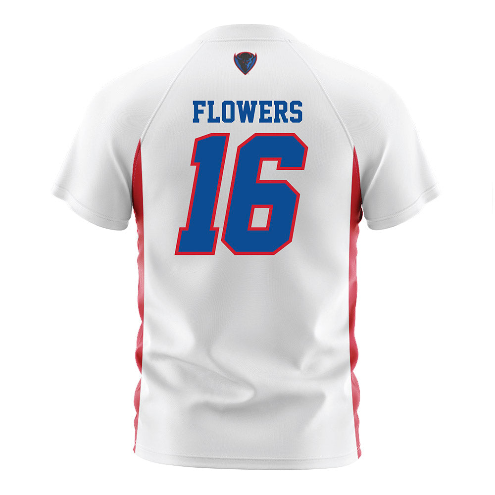 DePaul - NCAA Men's Soccer : Tyler Flowers - White Soccer Jersey-1