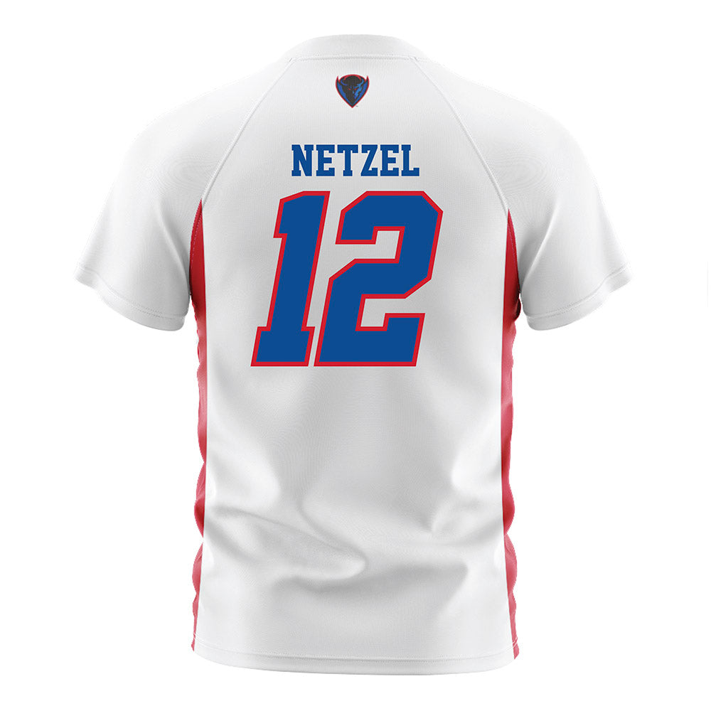 DePaul - NCAA Men's Soccer : Gavin Netzel - White Soccer Jersey-1