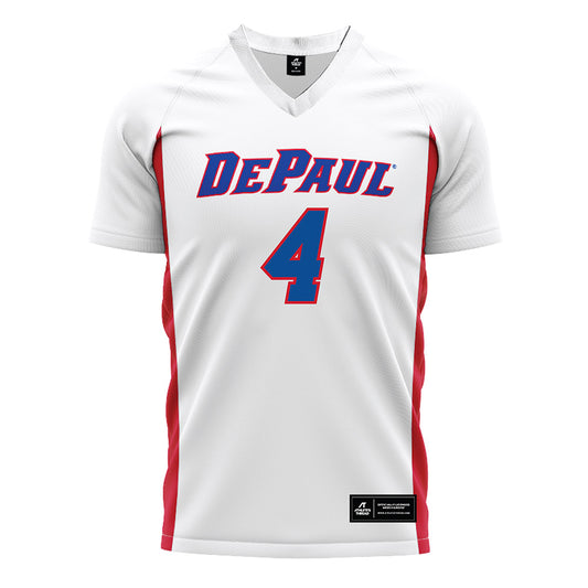 DePaul - NCAA Men's Soccer : Ronan Selbo - White Soccer Jersey-0