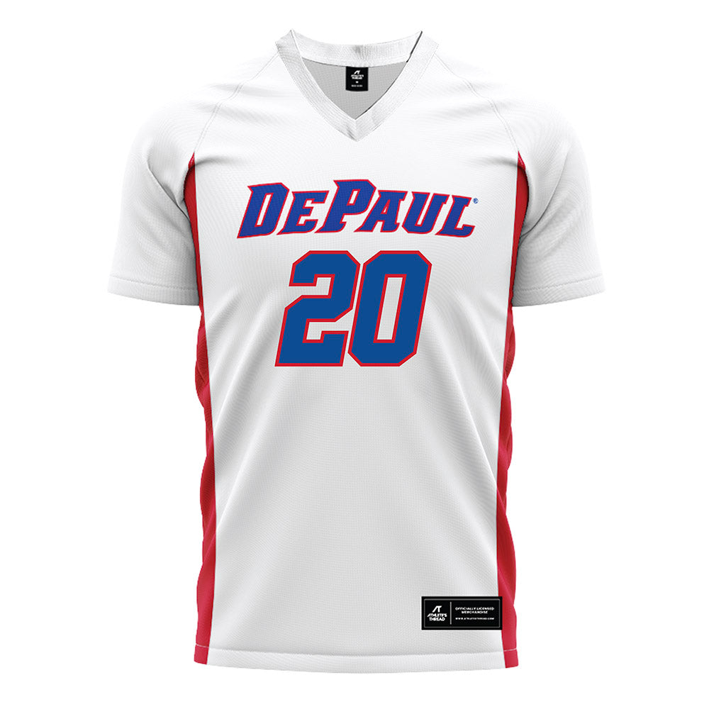DePaul - NCAA Men's Soccer : Keagan Pace - White Soccer Jersey-0