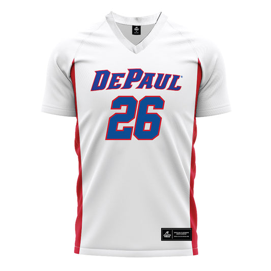 DePaul - NCAA Men's Soccer : Mason Kutch - White Soccer Jersey-0