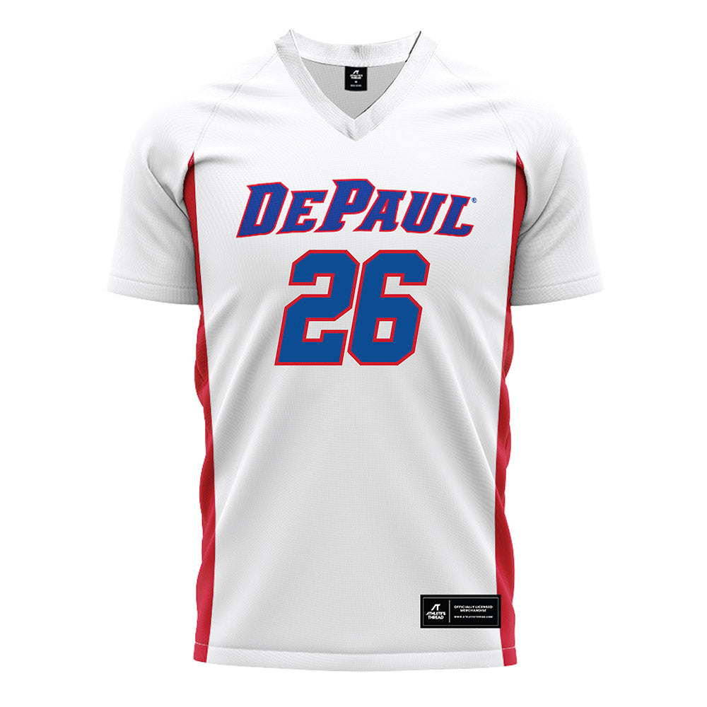 DePaul - NCAA Men's Soccer : Mason Kutch - White Soccer Jersey-0