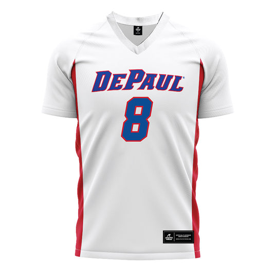 DePaul - NCAA Men's Soccer : Callum Watts - White Soccer Jersey-0