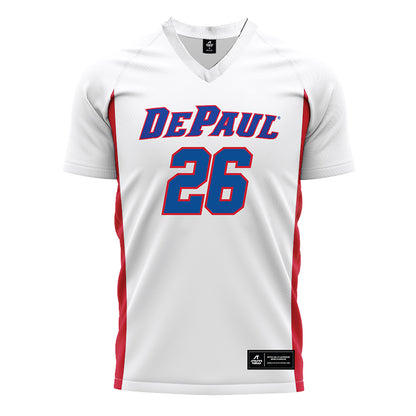 DePaul - NCAA Men's Soccer : Mason Kutch - White Soccer Jersey-0