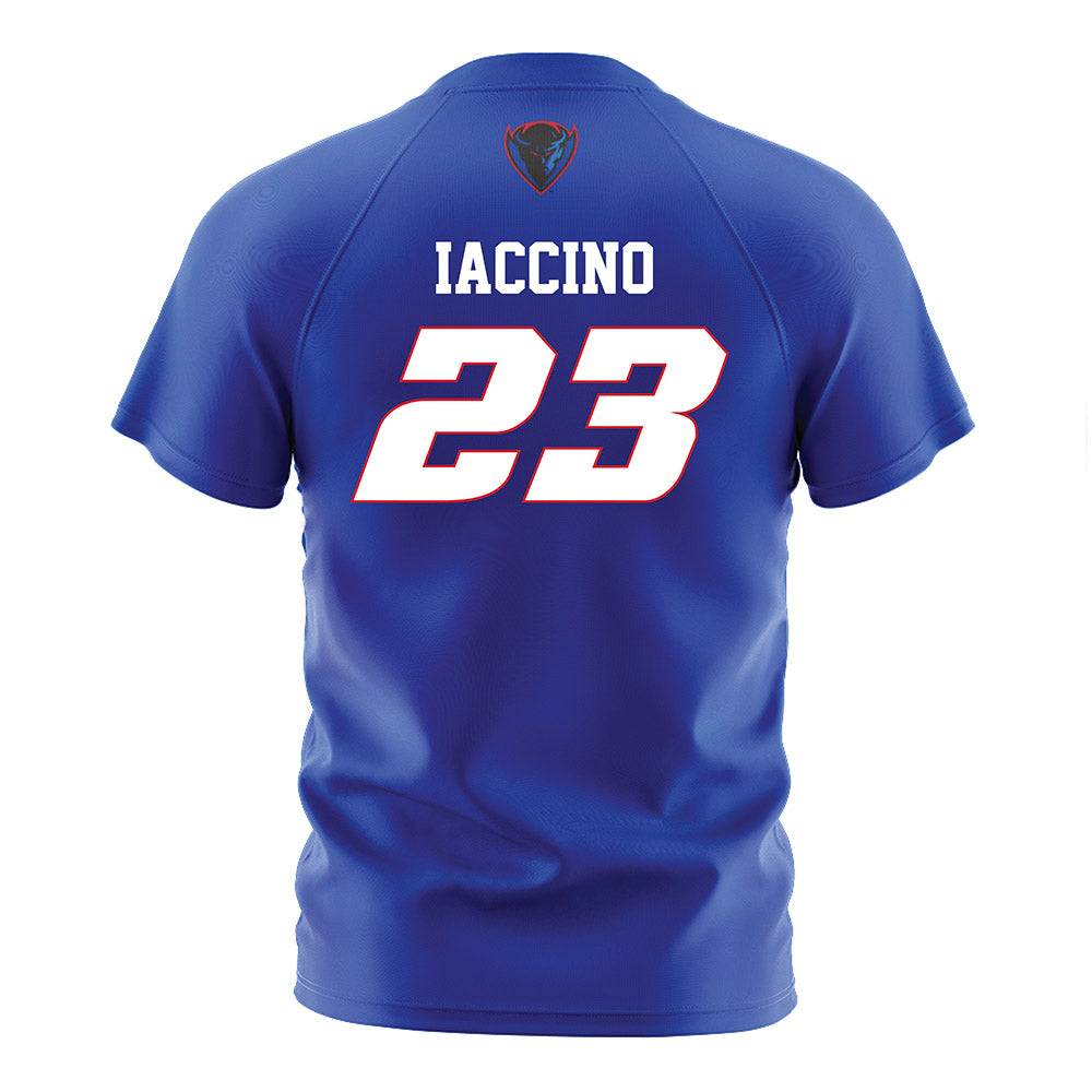 DePaul - NCAA Men's Soccer : Luca Iaccino - Blue Soccer Jersey-1