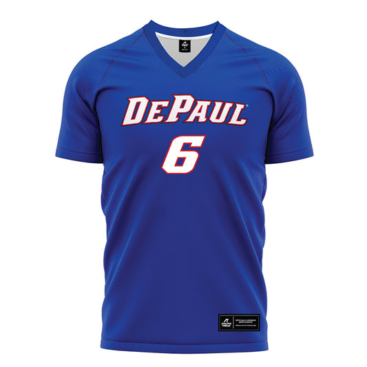 DePaul - NCAA Men's Soccer : Joon Han - Blue Soccer Jersey-0