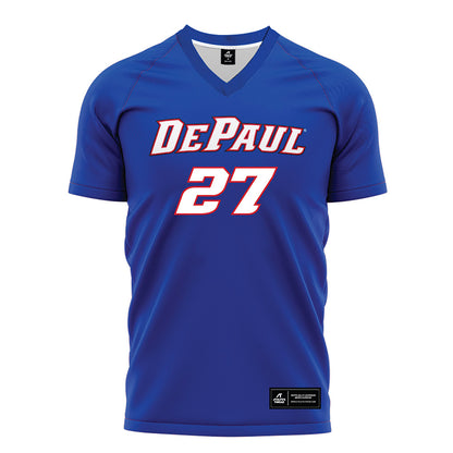 DePaul - NCAA Men's Soccer : Daniel Hickiewicz - Blue Soccer Jersey-0