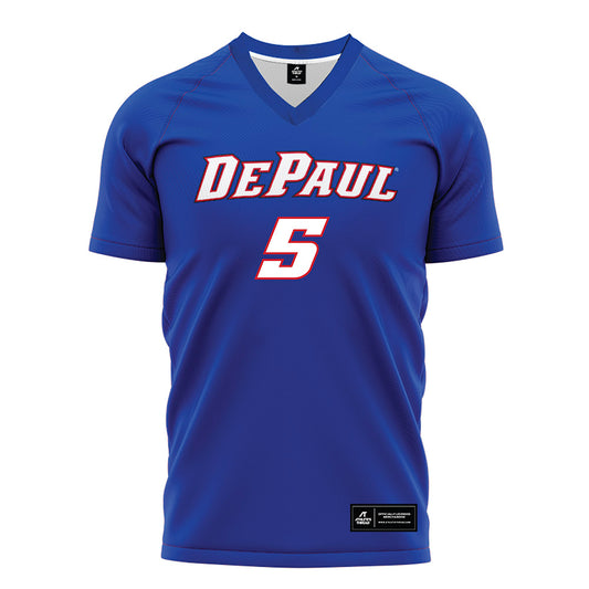 DePaul - NCAA Men's Soccer : Ethan Gordon - Blue Soccer Jersey-0