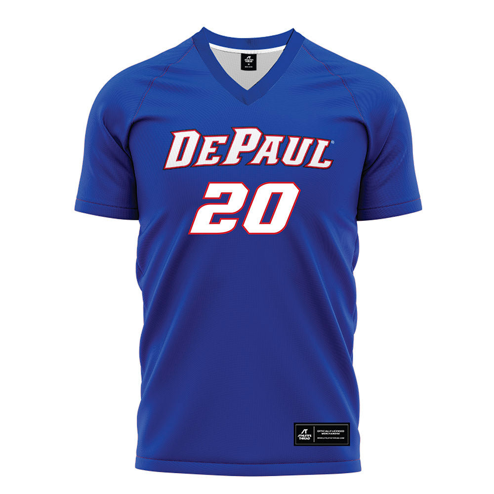 DePaul - NCAA Men's Soccer : Keagan Pace - Blue Soccer Jersey-0