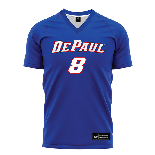 DePaul - NCAA Men's Soccer : Callum Watts - Blue Soccer Jersey-0