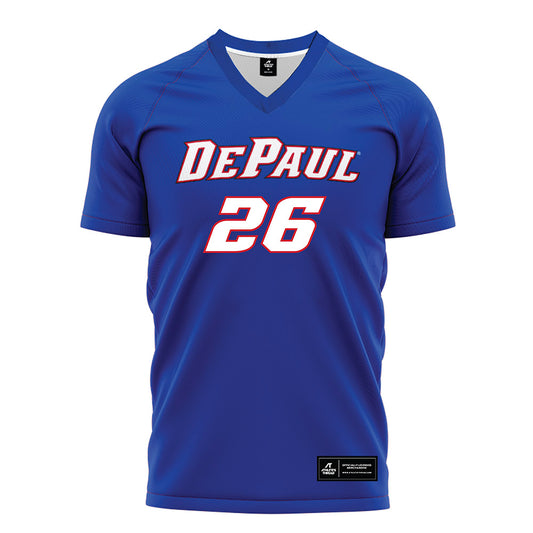 DePaul - NCAA Men's Soccer : Mason Kutch - Blue Soccer Jersey-0