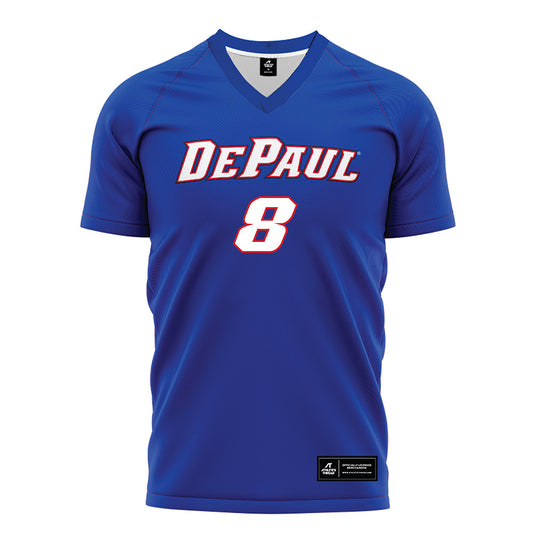 DePaul - NCAA Men's Soccer : Tyler Flowers - Blue Soccer Jersey-0