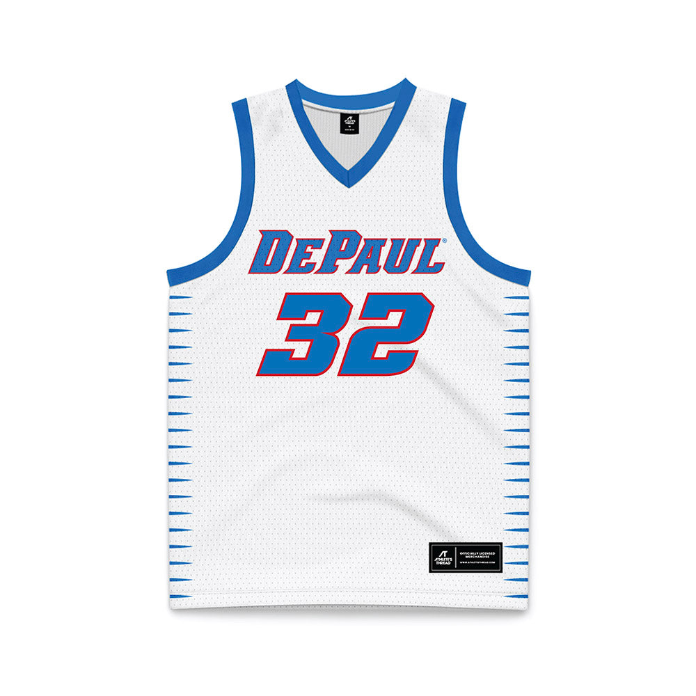 DePaul - NCAA Men's Basketball : Jeremy Lorenz - White Basketball Jersey-0