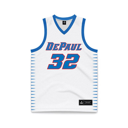 DePaul - NCAA Men's Basketball : Jeremy Lorenz - White Basketball Jersey-0