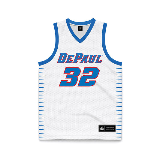 DePaul - NCAA Men's Basketball : Jeremy Lorenz - White Basketball Jersey-0