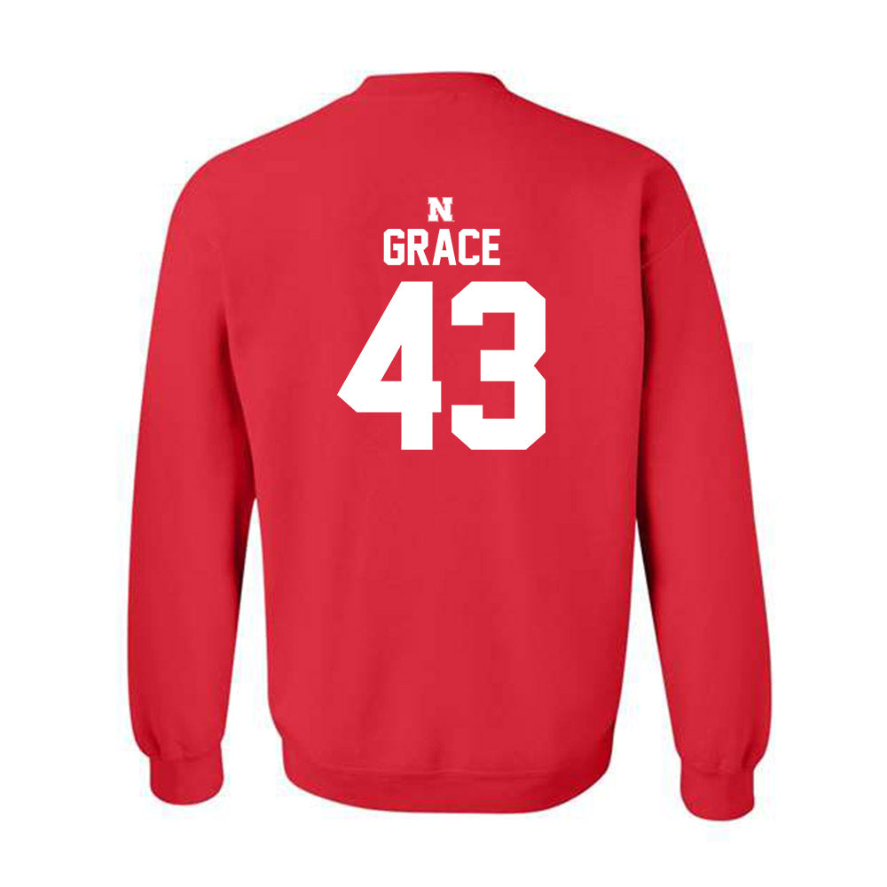 Nebraska - NCAA Baseball : Cooper Grace - Classic Shersey Crewneck Sweatshirt-1