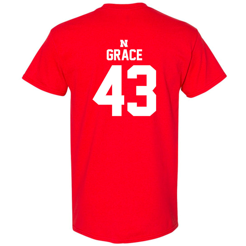 Nebraska - NCAA Baseball : Cooper Grace - Classic Shersey T-Shirt-1