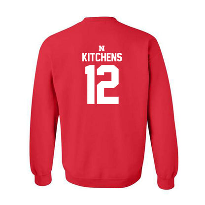 Nebraska - NCAA Baseball : Cole Kitchens - Classic Shersey Crewneck Sweatshirt-1