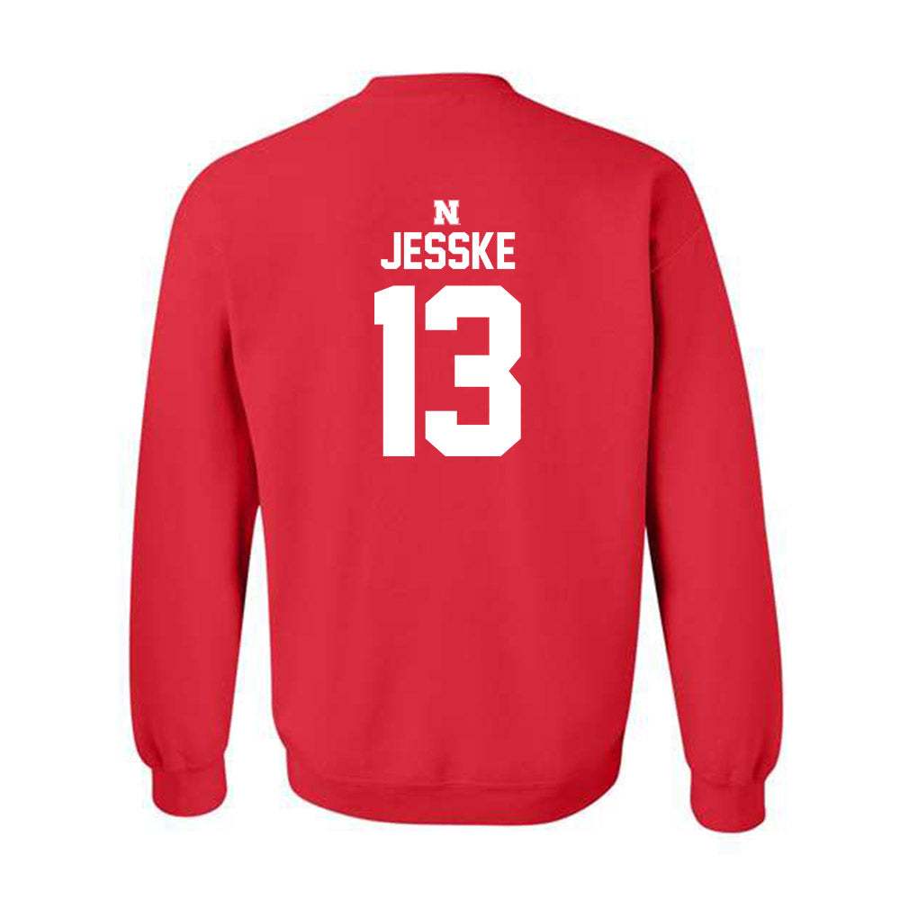 Nebraska - NCAA Baseball : Will Jesske - Classic Shersey Crewneck Sweatshirt-1