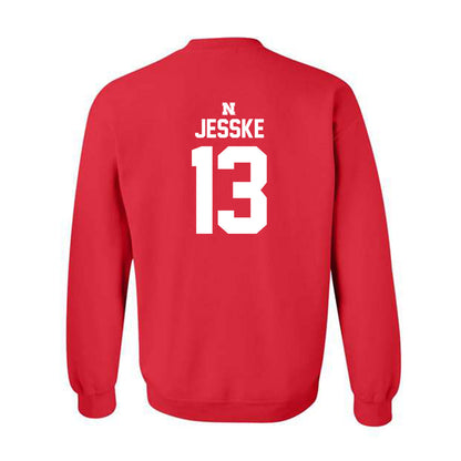 Nebraska - NCAA Baseball : Will Jesske - Classic Shersey Crewneck Sweatshirt-1