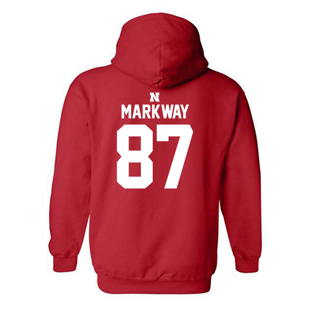 Nebraska - NCAA Football : Mac Markway - Classic Shersey Hooded Sweatshirt-1