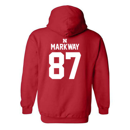 Nebraska - NCAA Football : Mac Markway - Classic Shersey Hooded Sweatshirt-1