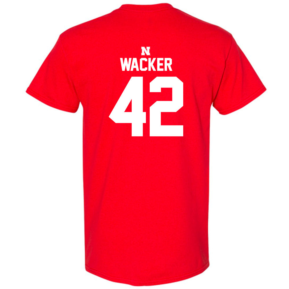 Nebraska - NCAA Football : Derek Wacker - Classic Shersey T-Shirt-1