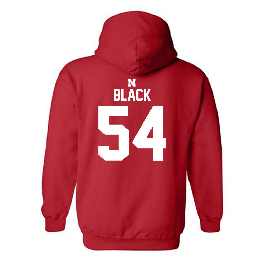 Nebraska - NCAA Football : Brendan Black - Classic Shersey Hooded Sweatshirt-1