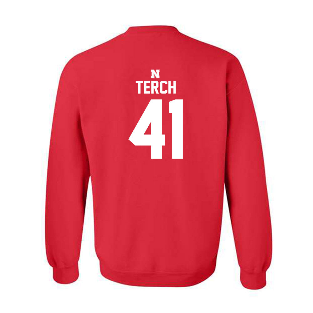 Nebraska - NCAA Football : Tanner Terch - Classic Shersey Crewneck Sweatshirt-1