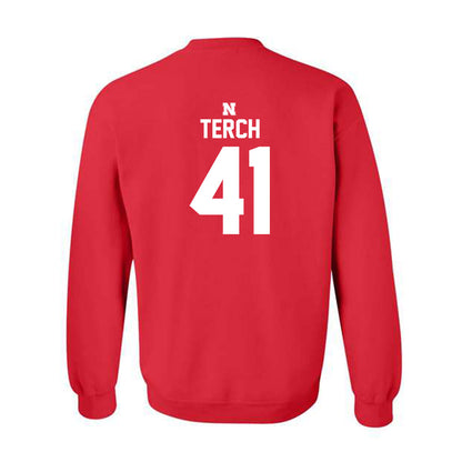 Nebraska - NCAA Football : Tanner Terch - Classic Shersey Crewneck Sweatshirt-1