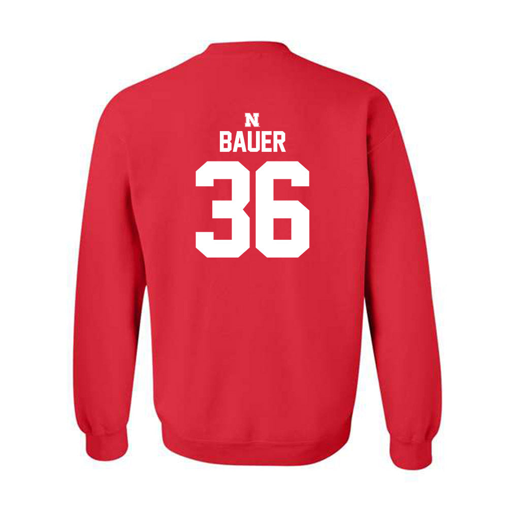 Nebraska - NCAA Football : Rowdy Bauer - Classic Shersey Crewneck Sweatshirt-1