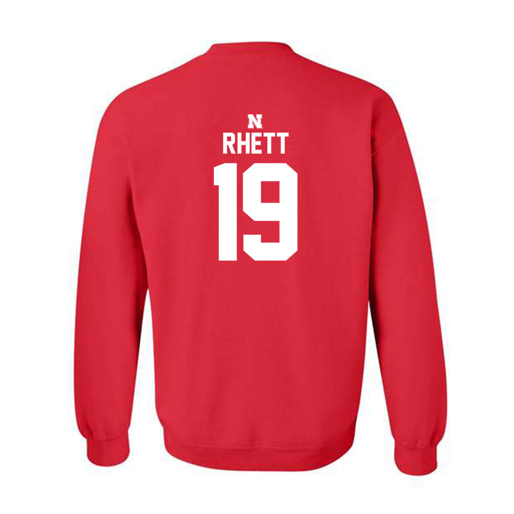 Nebraska - NCAA Football : Justyn Rhett - Classic Shersey Crewneck Sweatshirt-1