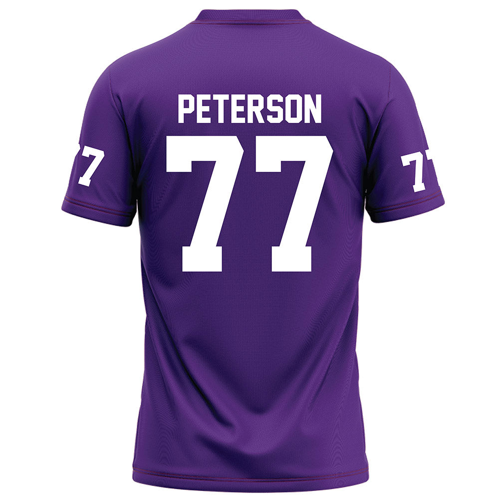 Furman - NCAA Football : Parker Peterson - Purple Football Jersey-1