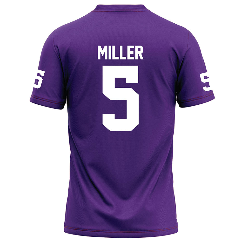 Furman - NCAA Football : Jordan Miller - Purple Football Jersey-1