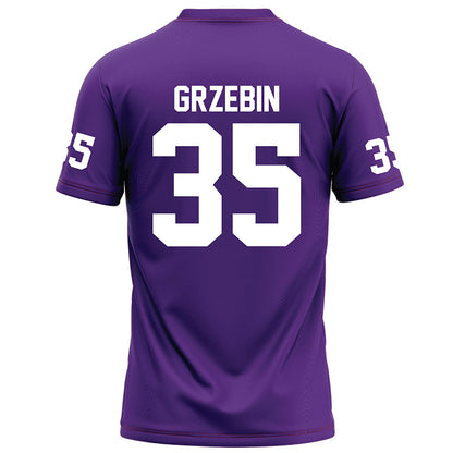 Furman - NCAA Football : Emmett Grzebin - Purple Football Jersey-1