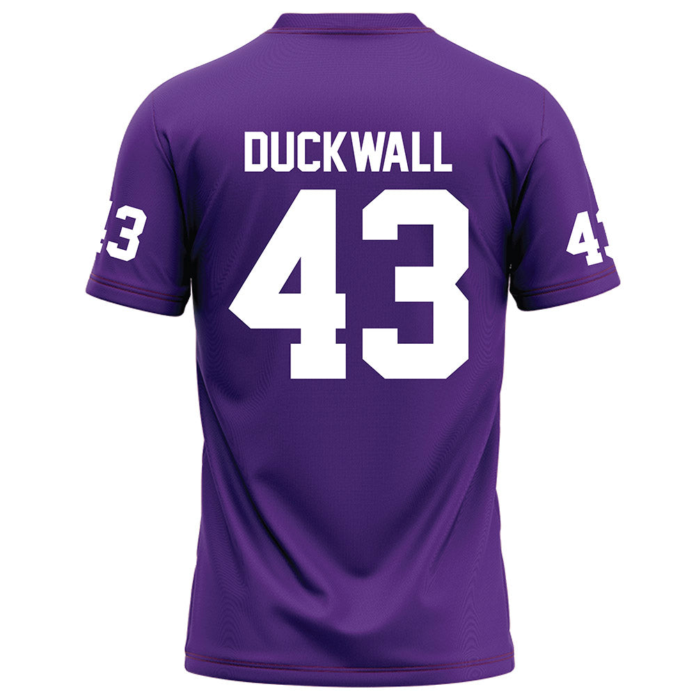 Furman - NCAA Football : Max Duckwall - Purple Football Jersey-1
