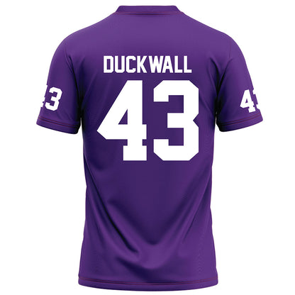 Furman - NCAA Football : Max Duckwall - Purple Football Jersey-1