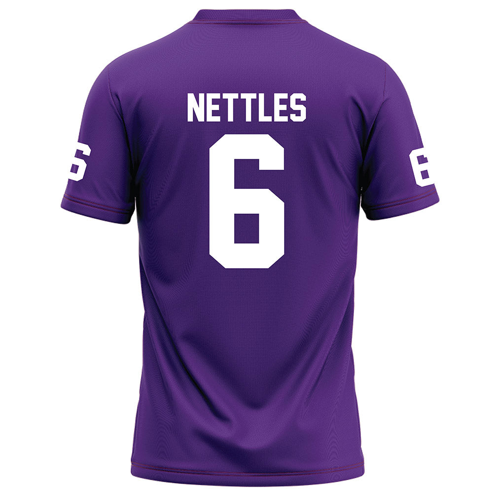 Furman - NCAA Football : CJ Nettles - Purple Football Jersey-1