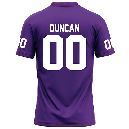 Furman - NCAA Football : Jay Duncan - Purple Football Jersey-1