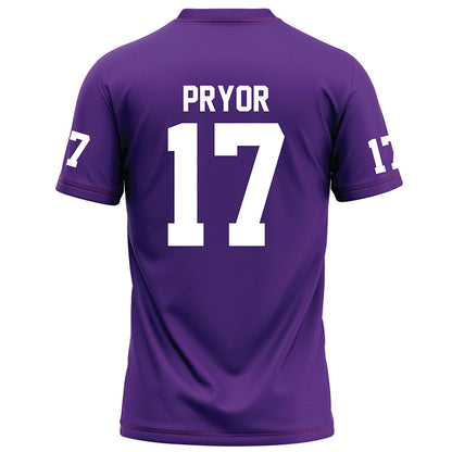 Furman - NCAA Football : Jackson Pryor - Purple Football Jersey-1