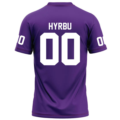 Furman - NCAA Football : Tim Hyrbu - Purple Football Jersey-1