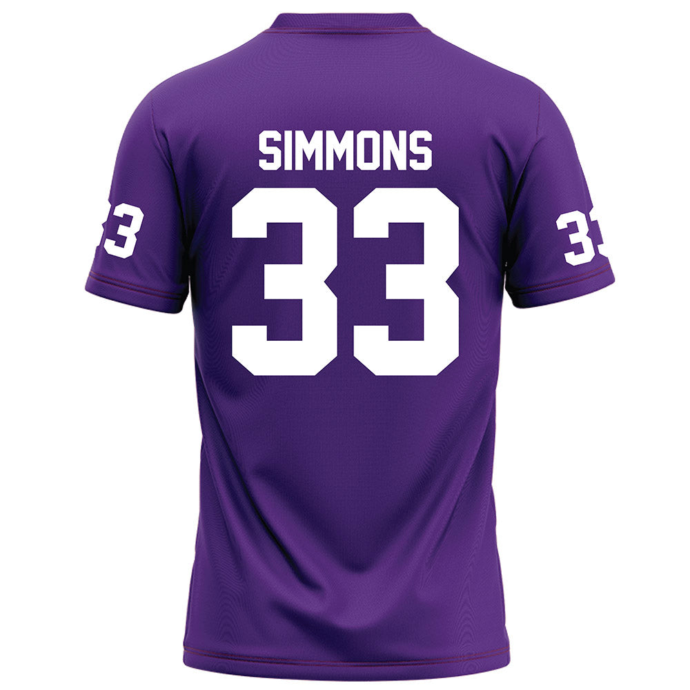 Furman - NCAA Football : Nick Simmons - Purple Football Jersey-1